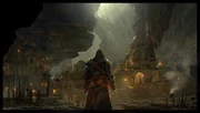 Concept art of Ezio in Derinkuyu