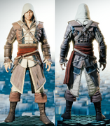 Edward's Assassin robes as worn by a simulation of Assassin Arno Dorian.