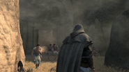 Ezio esce dalla città sotterranea.