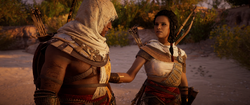 Bayek and Aya forfeiting their marriage, for the sake of their Brotherhood