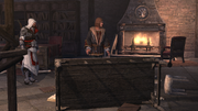 Ezio and Salaì in Leonardo's workshop