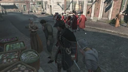 Haytham following the patrol