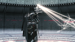 Ezio using the Pieces of Eden to unlock the Vault