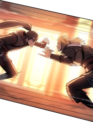 Edward kämpft gegen Han.