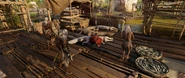 Bayek finds an old woman fitting the description in the fishing village