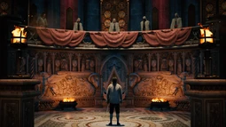 阿尔诺面对着巴黎刺客兄弟会的刺客议会