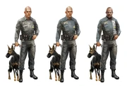 Concept art of Abstergo guards and dogs