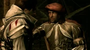 Ezio visiting Leonardo at his workshop