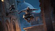 Basim and Roshan freerunning in Baghdad at night