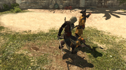Edward fighting the soldiers