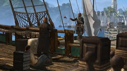 Edward compensant la perte du sucre de Bonnet avec une bourse de reales