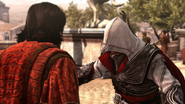Ezio se présentant à Copernic