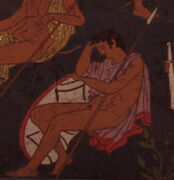 公元前5世纪的一幅描绘了阿喀琉斯的壁画