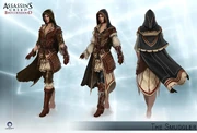 Concept art of the Smuggler's gear progression