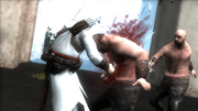 Altaïr fighting the guards
