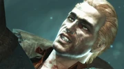 Close-up of Hilary in his final moments