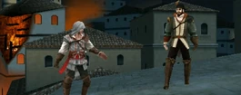Ezio meeting with Raphael after saving Granada