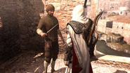 Ezio parla con il ladro.