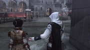 Ezio telling Cristina to hide