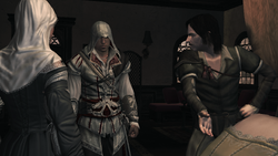 Ezio meeting with Antonio and Teodora