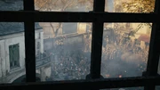 Citizens rioting outside the Bastille
