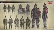 Concept art of Chinese guards