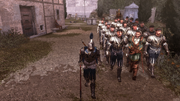 Ezio leading Bartolomeo and his men