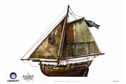 Assassin's Creed IV Black Flag -Ship- Pirate Gunboat by max qin