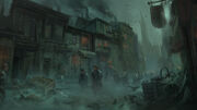 Concept art of the streets of Saint-Denis