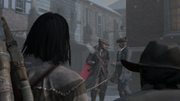 Connor witnessing Haytham and his accomplice