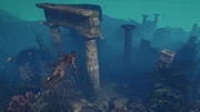 Kassandra exploring the sunken temple