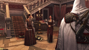 Maria pleased to see Ezio realizing his sister's capability