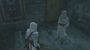 El informador solicitando la ayuda de Altaïr.