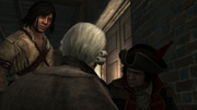 Ratonhnhaké:ton confronting Church and Biddle