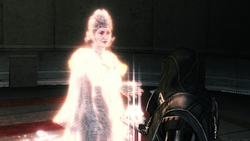 Minerva appearing before Ezio