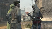 Ezio informa Yerman dei suoi futuri allenamenti.
