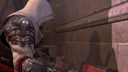Ezio remarquant l'absence d'invitation