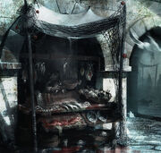 Concept art of a Jerusalem market stall