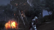 Ezio destroying the Bomber