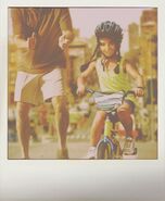 Layla riding her bike in Queens, New York City, 1989