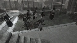 阿泰尔与九位圣殿骑士的幻影交战