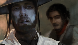 La Vipera e Giovanni Borgia dietro di lui.