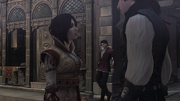 Cristina's and Ezio's first meeting