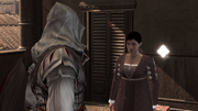 Ezio entregando la segunda carta.