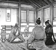 Li E and Jiming meeting the former Tang general Pei Min