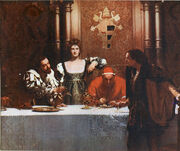 A Glass of Wine with Caesar Borgia por John Collier.