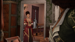 Madeleine requesting Aveline's help with freeing George