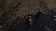 Aveline assassina le guardie a protezione della carrozza.