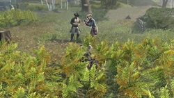 Connor eavesdropping on Arnold and André's conversation