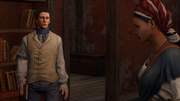 Aveline and Gérald discussing the Spanish governor